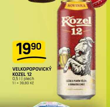 VELKOPOPOVICKÝ KOZEL 12 0,5l,  plech
