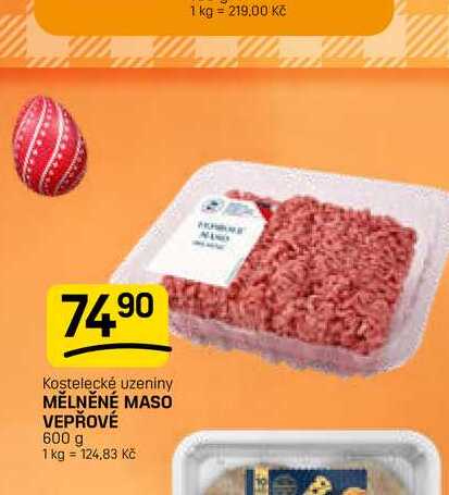 MĚLNĚNÉ MASO VEPŘOVÉ 600 g