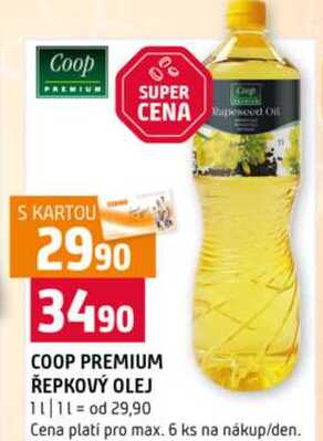 COOP PREMIUM ŘEPKOVÝ OLEJ 1 l