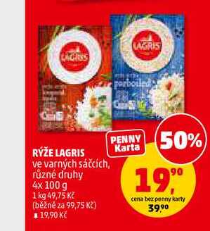 RÝŽE LAGRIS ve varných sáčcích, 4x 100 g