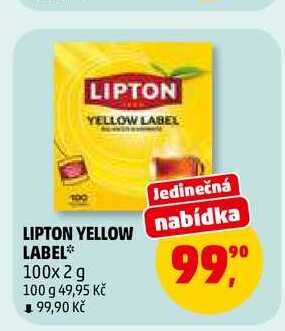 LIPTON YELLOW LABEL, 100x 2 g