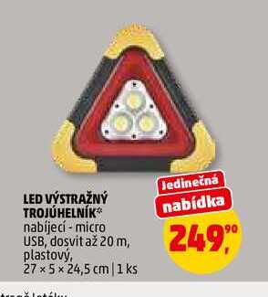 LED VÝSTRAŽNÝ TROJÚHELNÍK, 1 ks