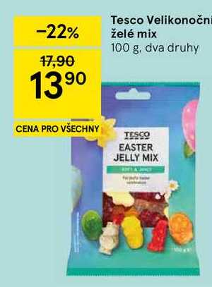 Tesco Velikonočni želé mix, 100 g