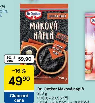 Dr. Oetker Maková náplň, 250 g 