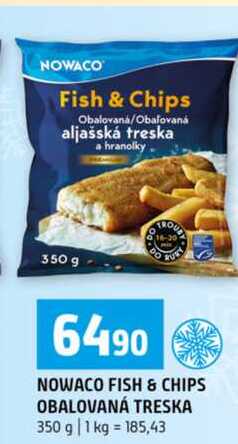 NOWACO FISH & CHIPS OBALOVANÁ TRESKA 350 g