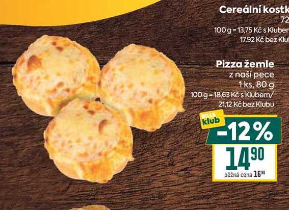 Pizza žemle z naší pece 1 ks, 80 g 