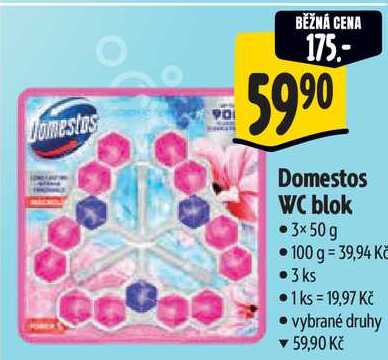 Domestos WC blok, 3x 50 g 