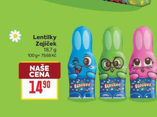 Lentilky Zajíček 18,7 g 