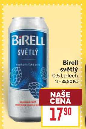 Birell světlý 0,51, plech 