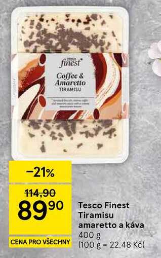 Tesco Finest Tiramisu amaretto a káva, 400 g 