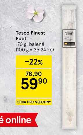 Tesco Finest Fuet, 170 g, balené 
