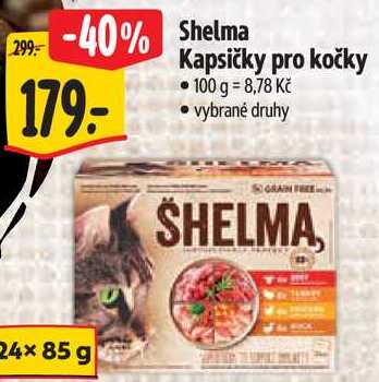 Shelma Kapsičky pro kočky, 24x 85 g