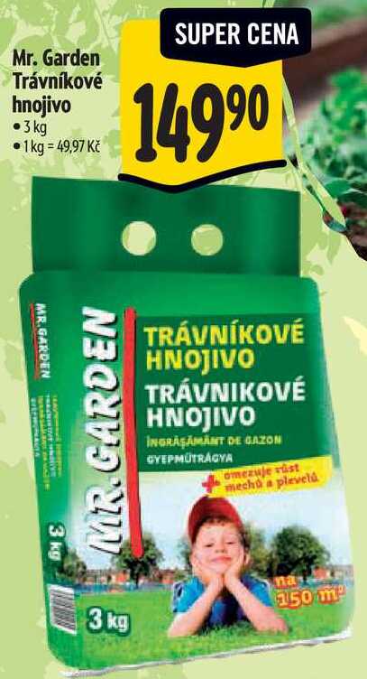 Mr. Garden Trávníkové hnojivo, 3 kg 