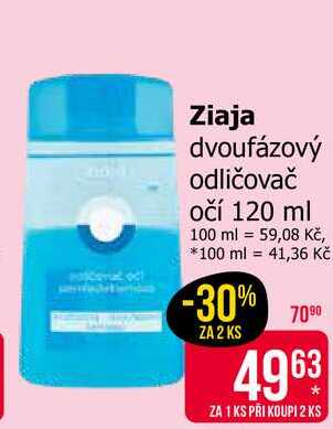 Ziaja dvoufázový odličovač očí 120 ml