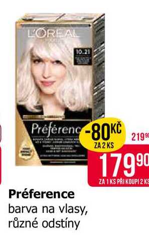L'OREAL Préference barva na vlasy, různé odstíny 