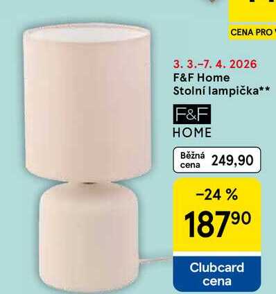 F&F Home Stolní lampička