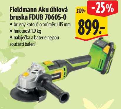 Fieldmann Aku úhlová 1199 bruska FDUB 70605-0