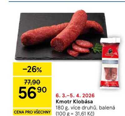 Kmotr Klobása, 180 g, více druhů, balená 