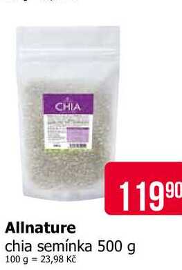 Allnature chia semínka 500 g