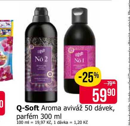 Q-Soft Aroma aviváž 50 dávek, parfém 300 ml 