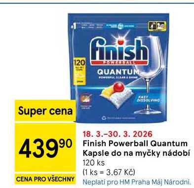 Finish Powerball Quantum Kapsle do na myčky nádobí, 120 ks 