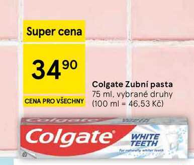 Colgate White Zubní pasta, 75ml, vybrané druhy