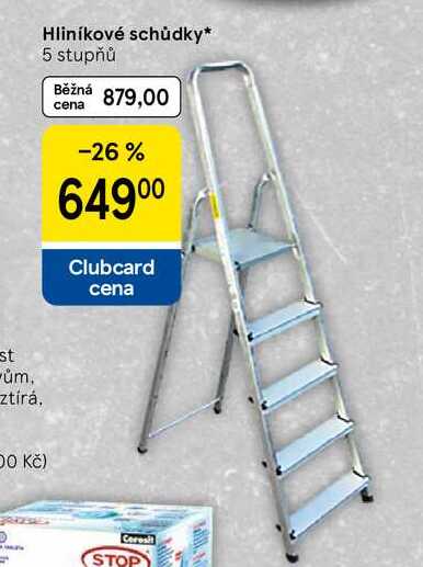Hliníkové schůdky, 5 stupňů 