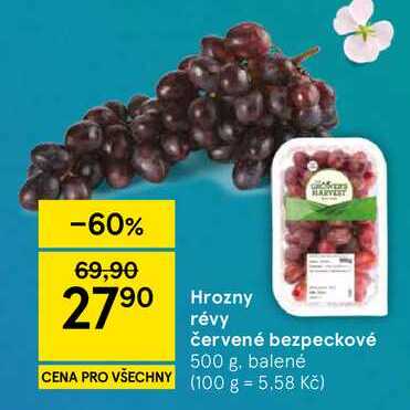Hrozny révy červené bezpeckové, 500 g, balené 