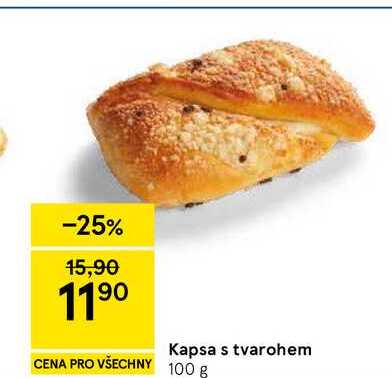 Kapsa s tvarohem, 100 g 