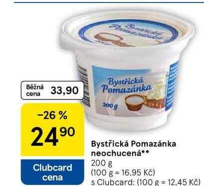 Bystřická Pomazánka neochucená, 200 g 