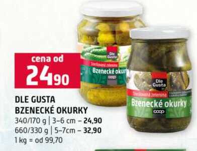DLE GUSTA BZENECKÉ OKURKY 340/170 g