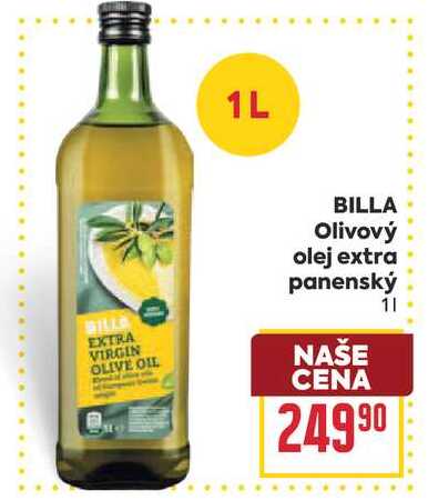 BILLA Olivový olej extra panenský 1l