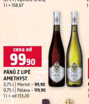 PÁNŮ Z LIPÉ AMETHYST 0,75 l