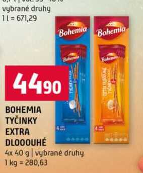 BOHEMIA TYČINKY EXTRA DLOOOUHÉ Babe 4 x 40 g