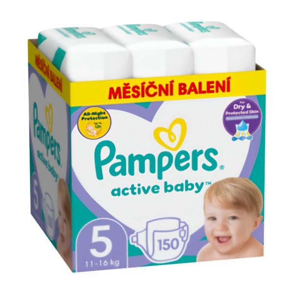 Pampers Plenky Active baby, vel. 5 (11-16 kg), 3x50ks