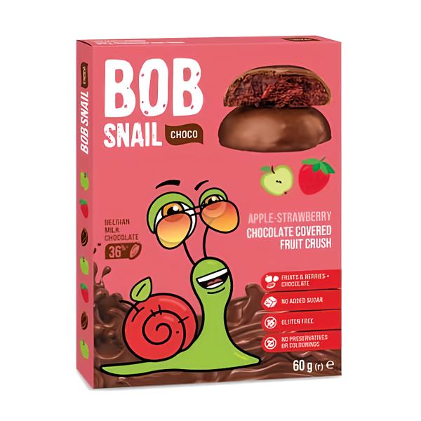 Šnek Bob Ovocná pochoutka v čokoládě jablko-jahoda