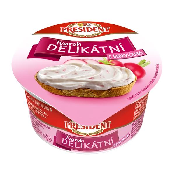 Président Delikátní Tvaroh Ředkvička
