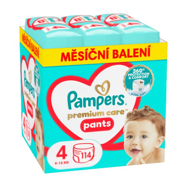 Pampers Pants Premium Care Plenkové kalhotky, měsíční balení, vel. 4 (9-15 kg)