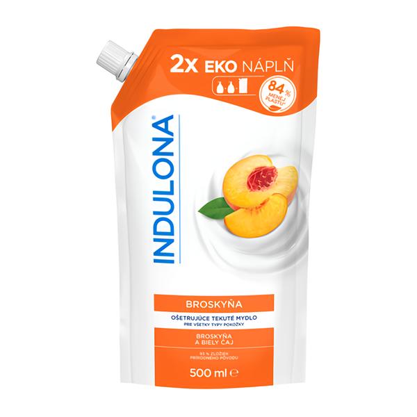 Indulona Tekuté mýdlo náhradní náplň Broskev
