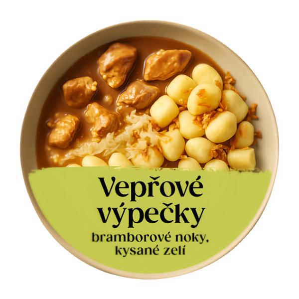 Cibule Bistro Vepřové výpečky s kysaným zelím a bramborovými noky