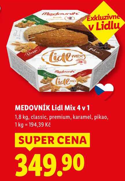 MEDOVNÍK Lidl Mix 4 v 1, 1,8 kg