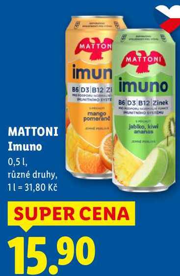 MATTONI Imuno, 0,5 l