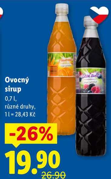 Ovocný sirup, 0,7 l
