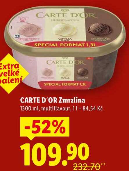 CARTE D'OR Zmrzlina, 1300 ml