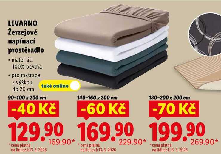 LIVARNO Žerzejové napínací prostěradlo 