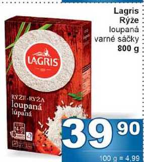 Lagris Rýže loupaná varné sáčky 800 g 