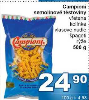 Campioni semolinové těstoviny 500g