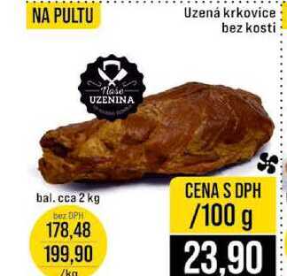 Uzená krkovice bez kosti 2 kg 100g