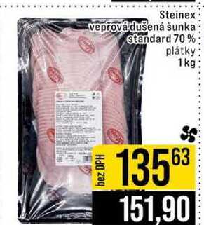 Steinex vepřová dušená šunka standard 70% plátky 1kg