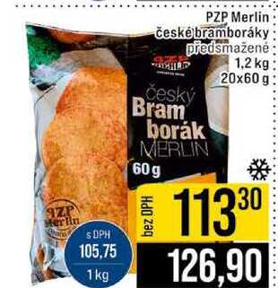 PZP Merlin české bramboráky předsmažené 1,2 kg 20x60 g